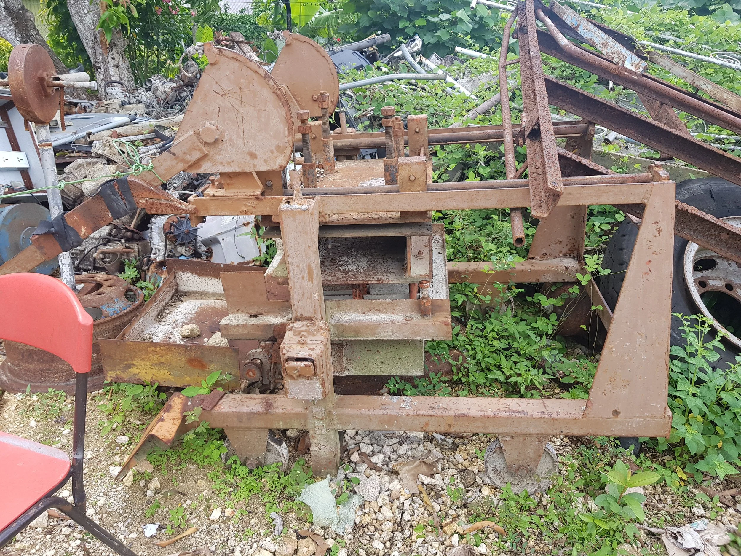 Old Rusted, Salvaged egg layer block machine