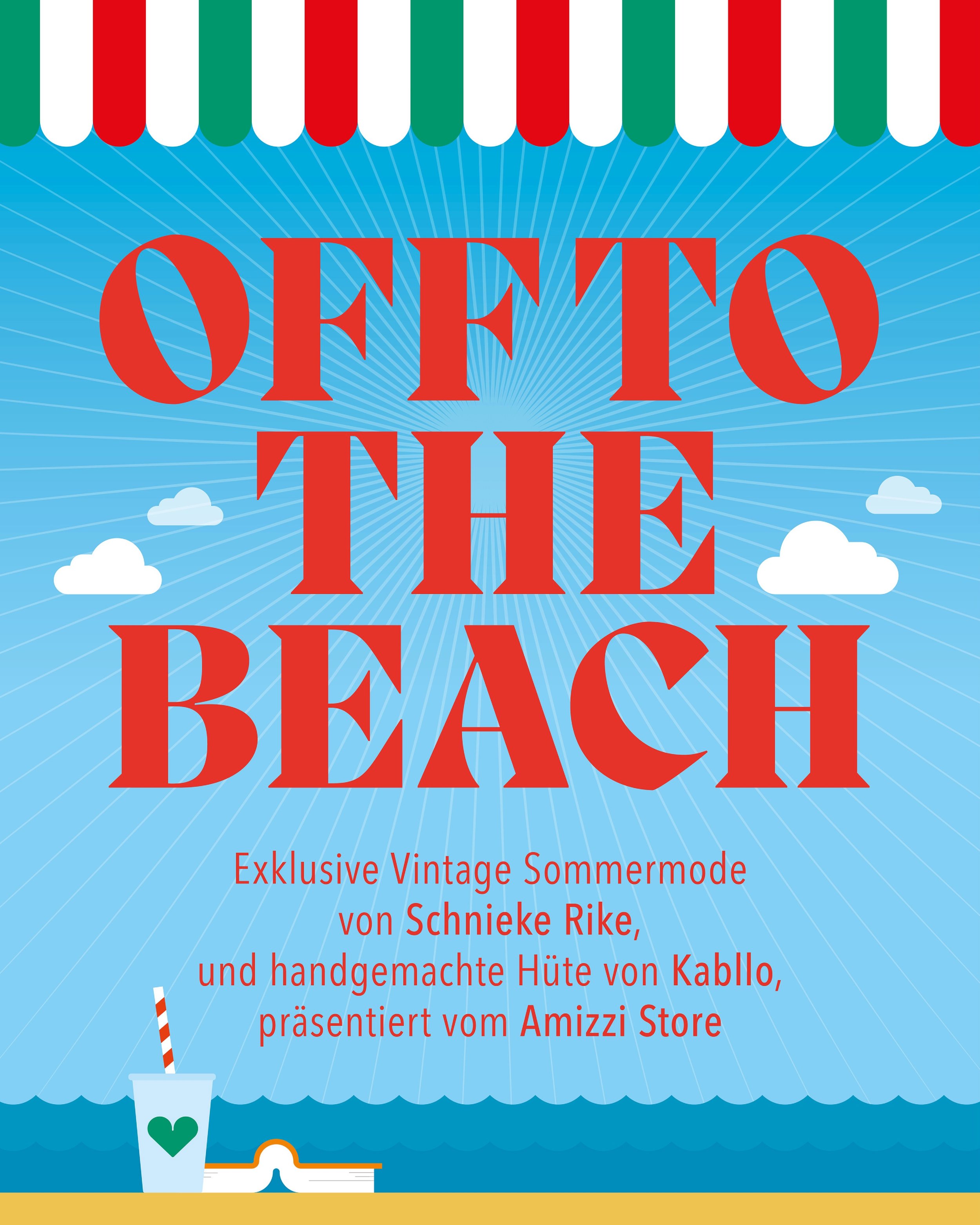 Off to the Beach?
Why not! 
Wir feiern den Sommer 
von 9. bis 11.Juli von 11 bis 20 Uhr
@amizzi_store 

Mit exklusiver Vintage Sommer Mode von @schniekerikewien
H&uuml;te von Kabllo d&uuml;rfen nat&uuml;rlich auch nicht fehlen. @danicabeyll
Mit Drink