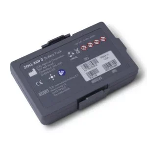 Batterie rechargeable pour appareil photo avec étiquettes et codes-barres.