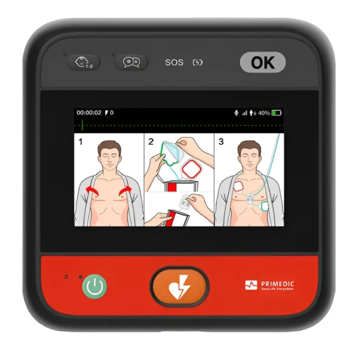 Défibrillateur Primédic – HeartSave myPAD – Avec écran LCD & Module LTE & Aide à la RCP – MYPAD056
