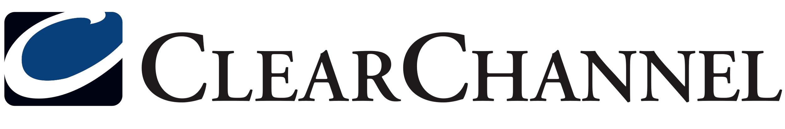 Logo de CLearchannel, une société de médias et de divertissement.