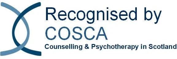 Logo for Recognised by COSCA, Counseling & Psychotherapy in Scotland.