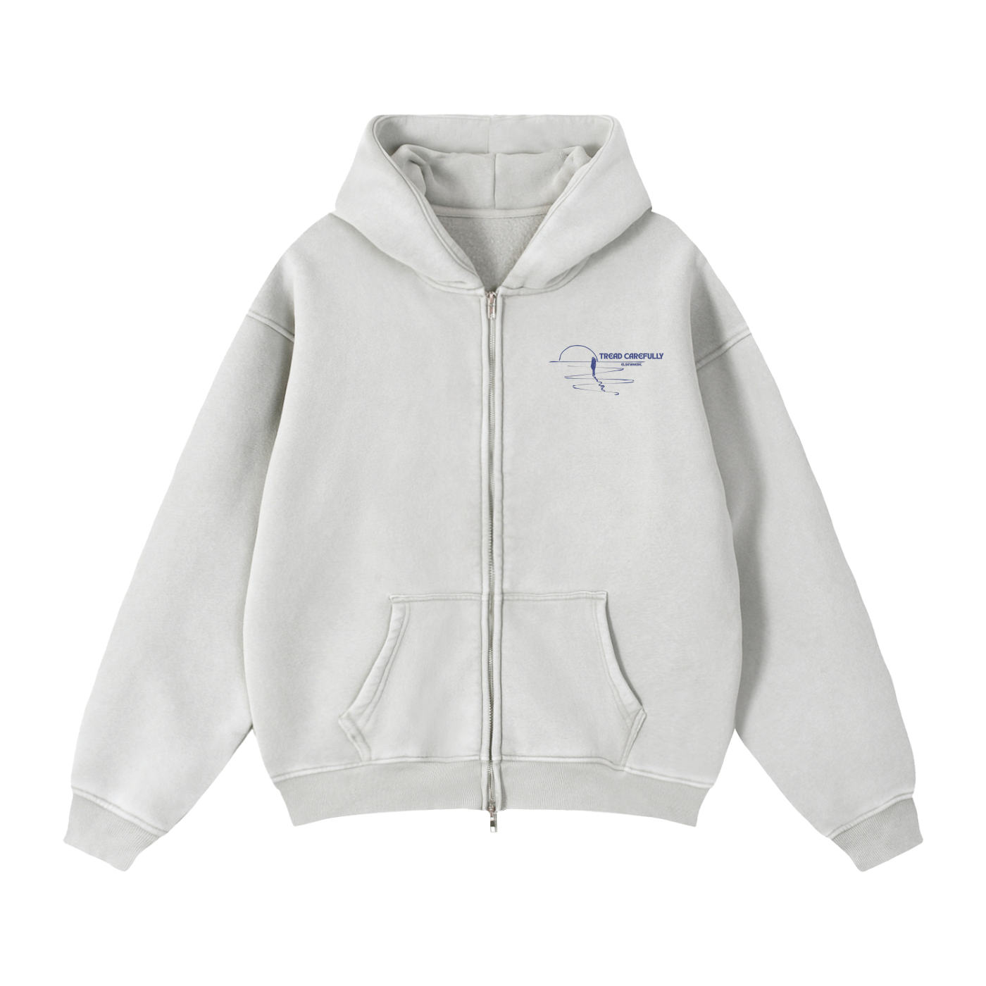 Tread Carefully Boxy Zip Up