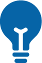 Une ampoule électrique illustration simple de couleur bleue
