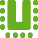 Symbole d'une puce électronique ou d'un composant numérique en vert sur fond noir.