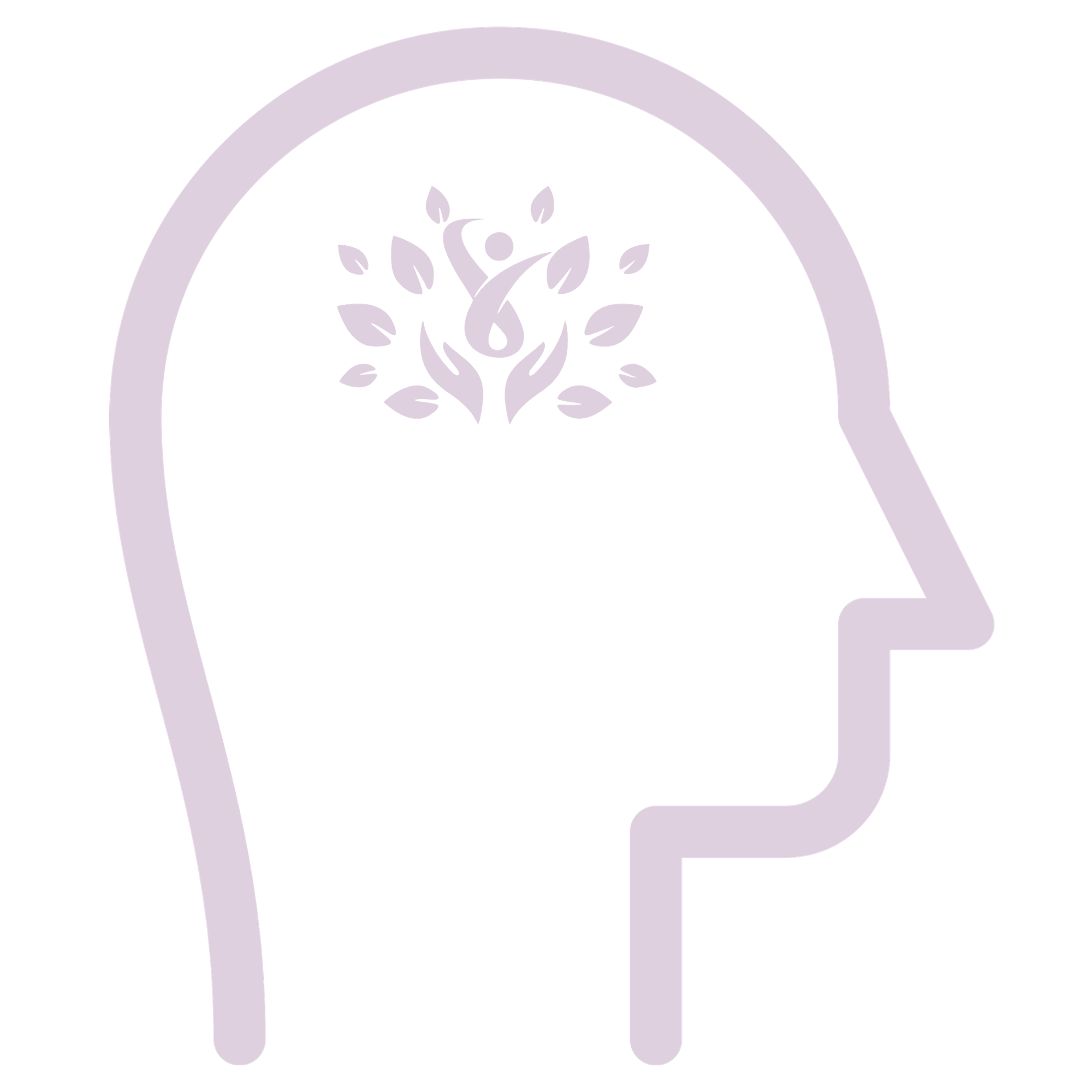 Stylized logo of a head, inside is the Soma Flow logo.