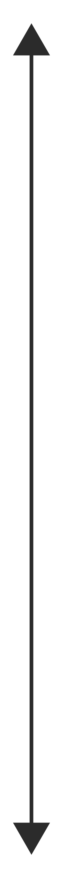 A black and white illustration of an upward and downward pointing arrow.