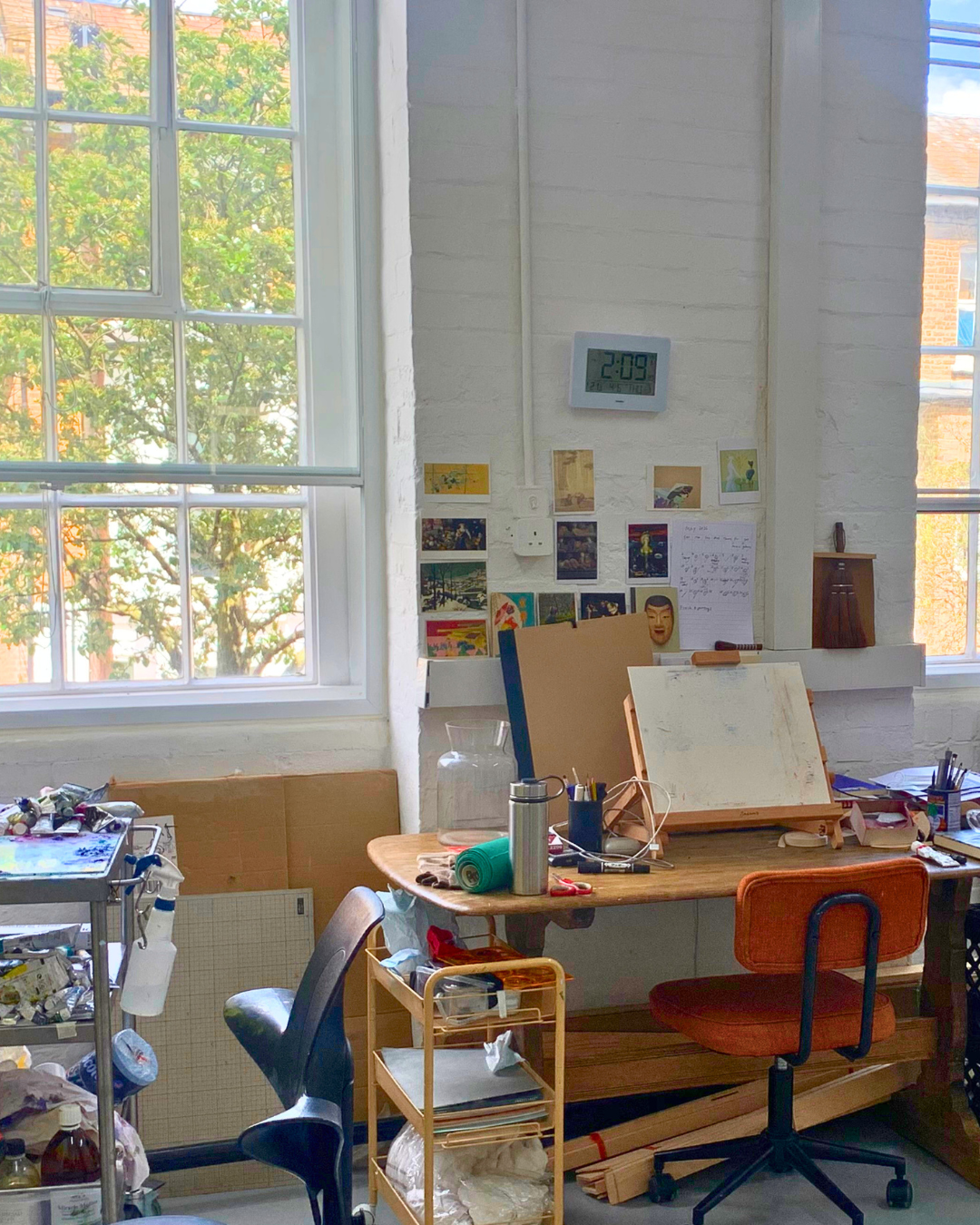 Art Studio desk with window view