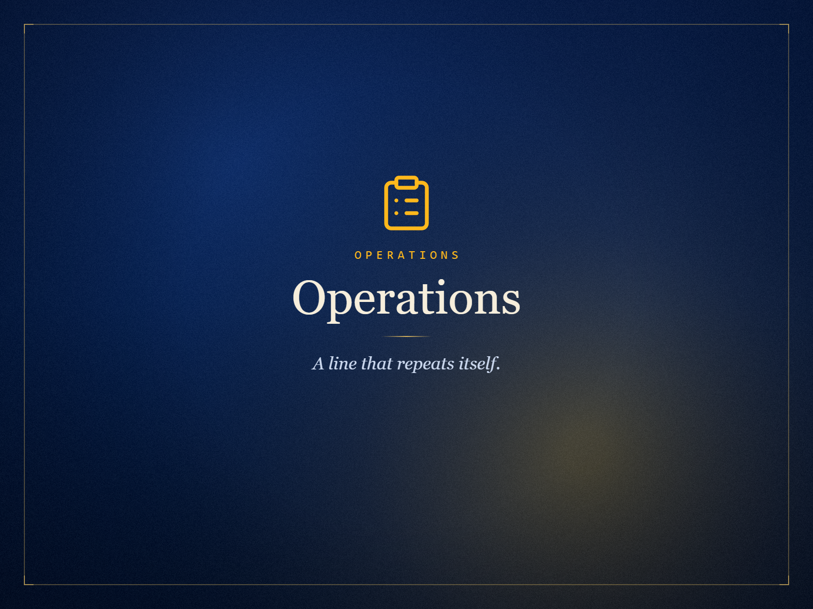Operations