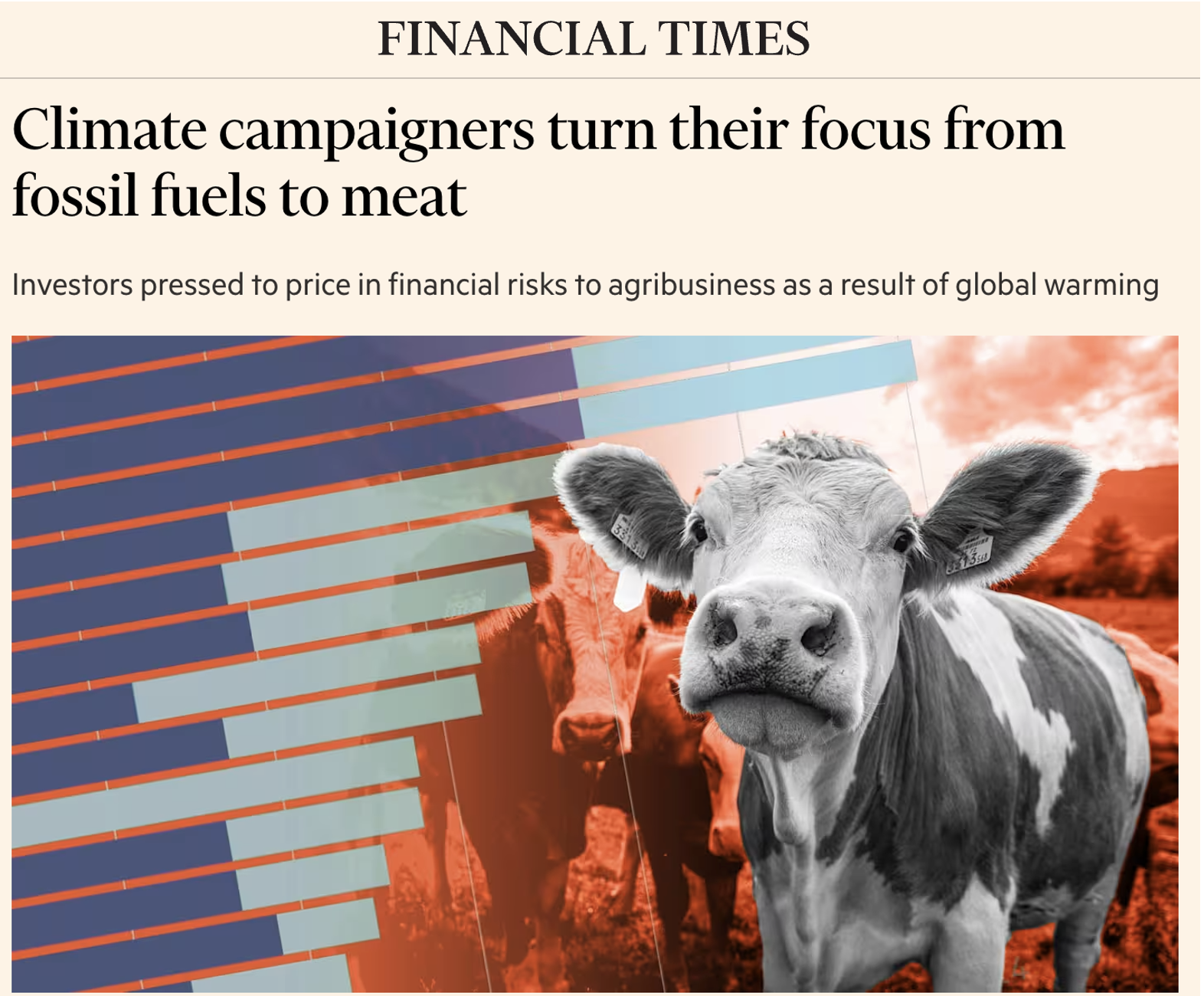 We've provided media activity, reporting, and content services to clients across the food sector. Clients include investor network FAIRR, the Business Benchmark on Farm Animal Welfare and the Access to Nutrition Index.  