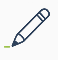 Outline of a pen writing a green line