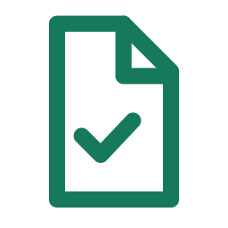 An icon of a document with a checkmark. Lagom Sports Compliance Readiness Assessment.