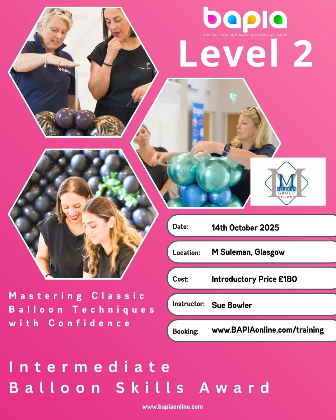 BAPIA Level Two - Intermediate Balloon Skills Award - Glasgow