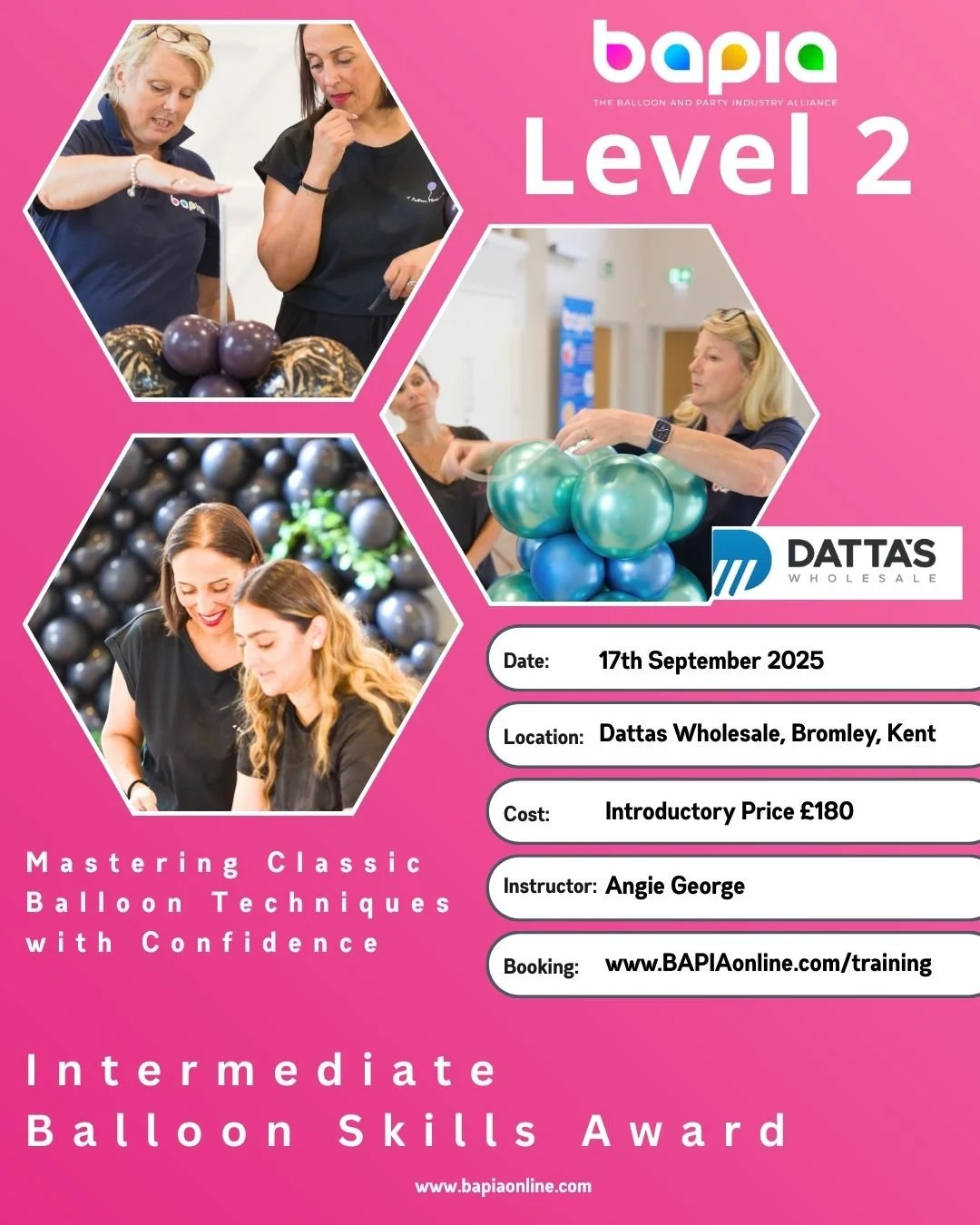 BAPIA Level Two - Intermediate Balloon Skills Award - Bromley, Kent