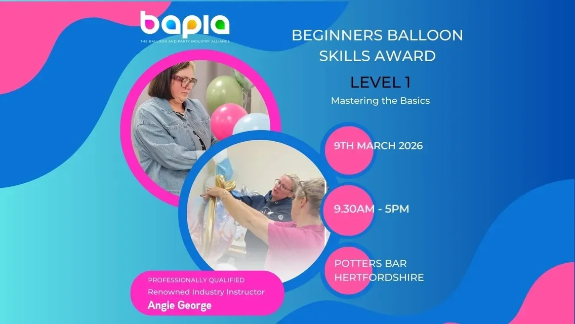 BAPIA Level 1 BALLOON SKILLS AWARD - Mastering the Basics- Potters Bar