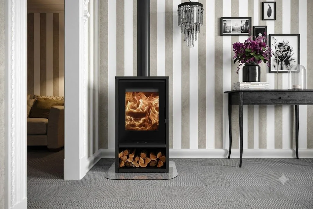 Heeta – 500 Eco Log Base Wood Fireplace