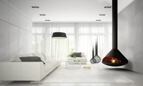 Cone Suspended Fireplace