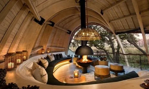 Ball Suspended Fireplace