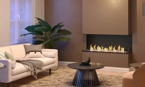 Lumin Bay Fireplace 950MM BLACK