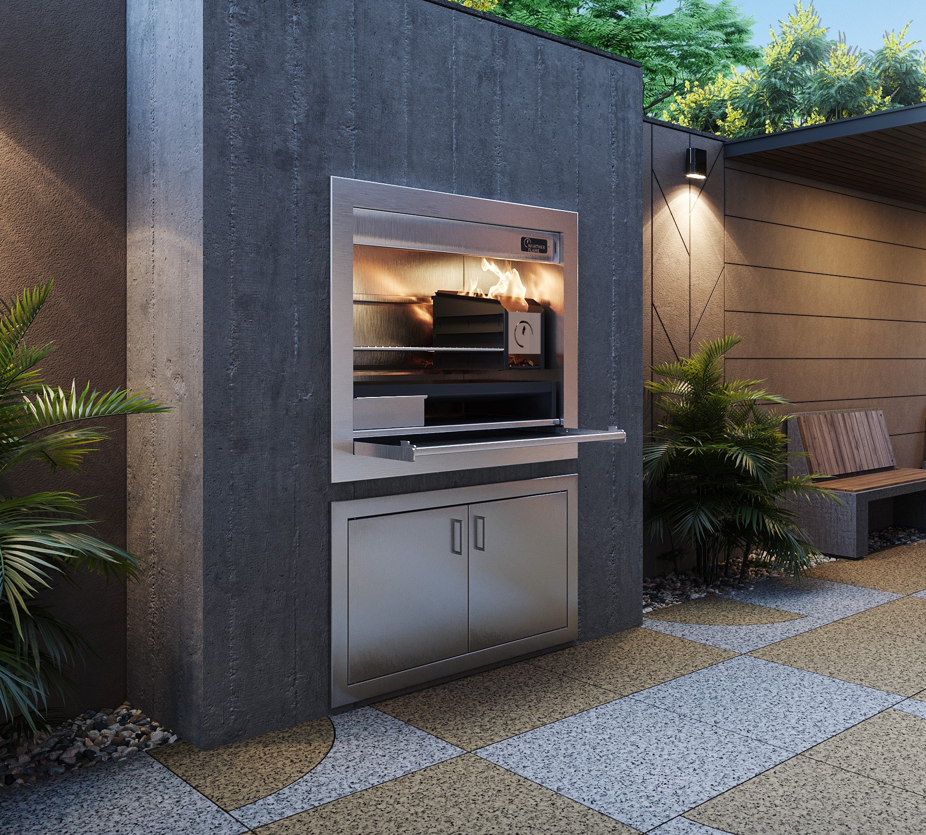 Northern Flame 800 Stainless Steel Wood Braai