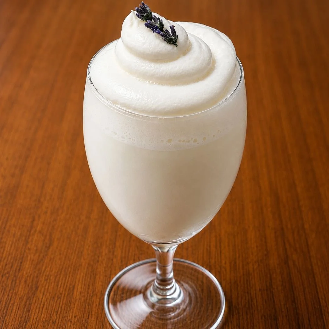 Lavender 'tea', almond creamer, cold foam