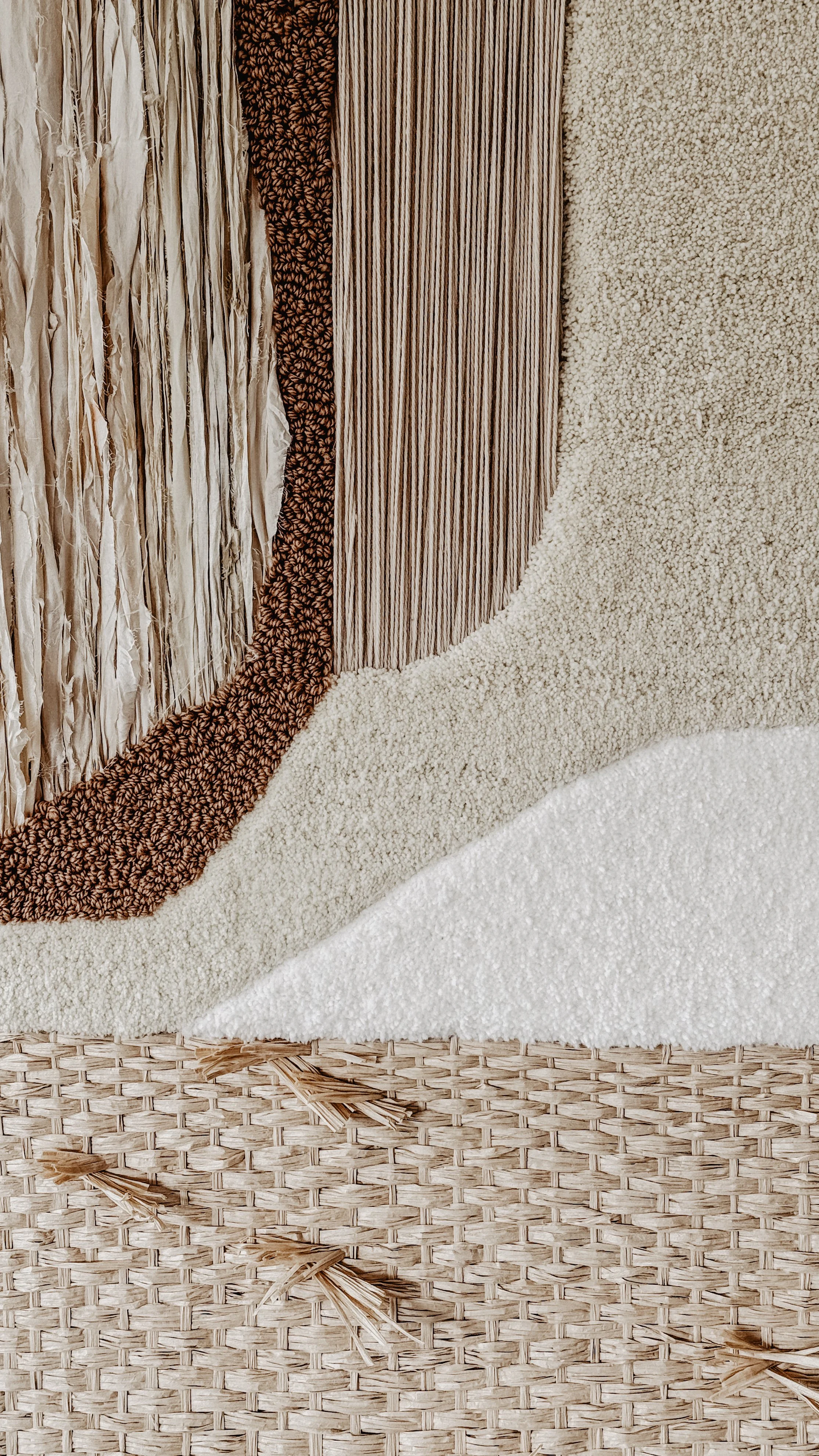 Œuvre murale textile contemporaine de Julie Robert