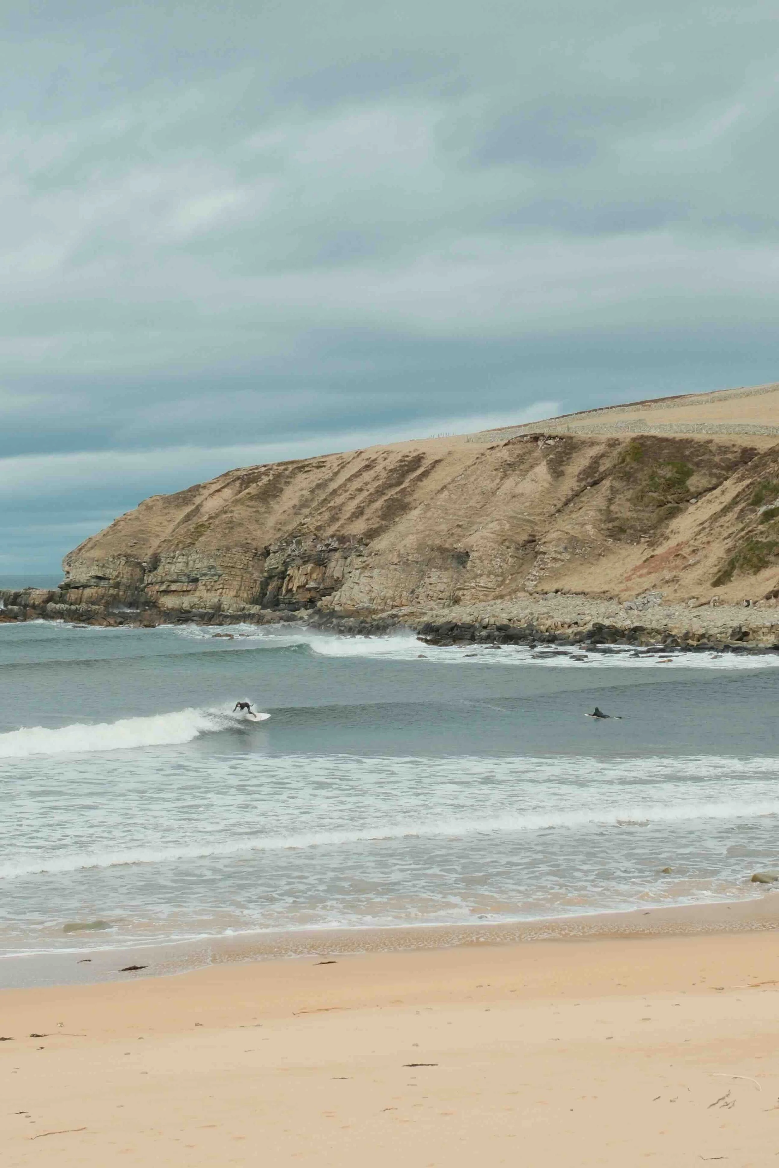 Toby Surfing at Melvich Beach