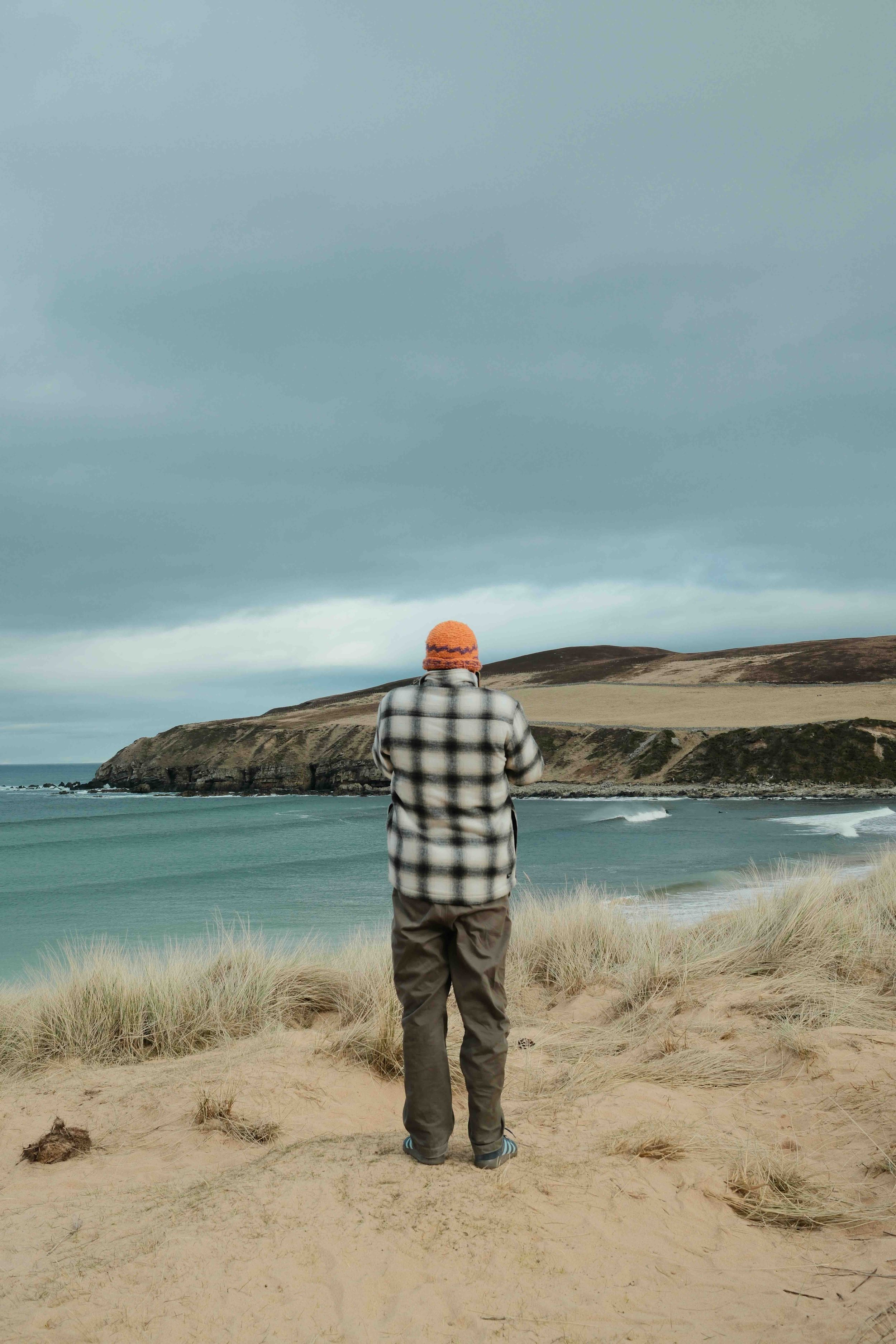 Toby Frothing at Melvich Beach