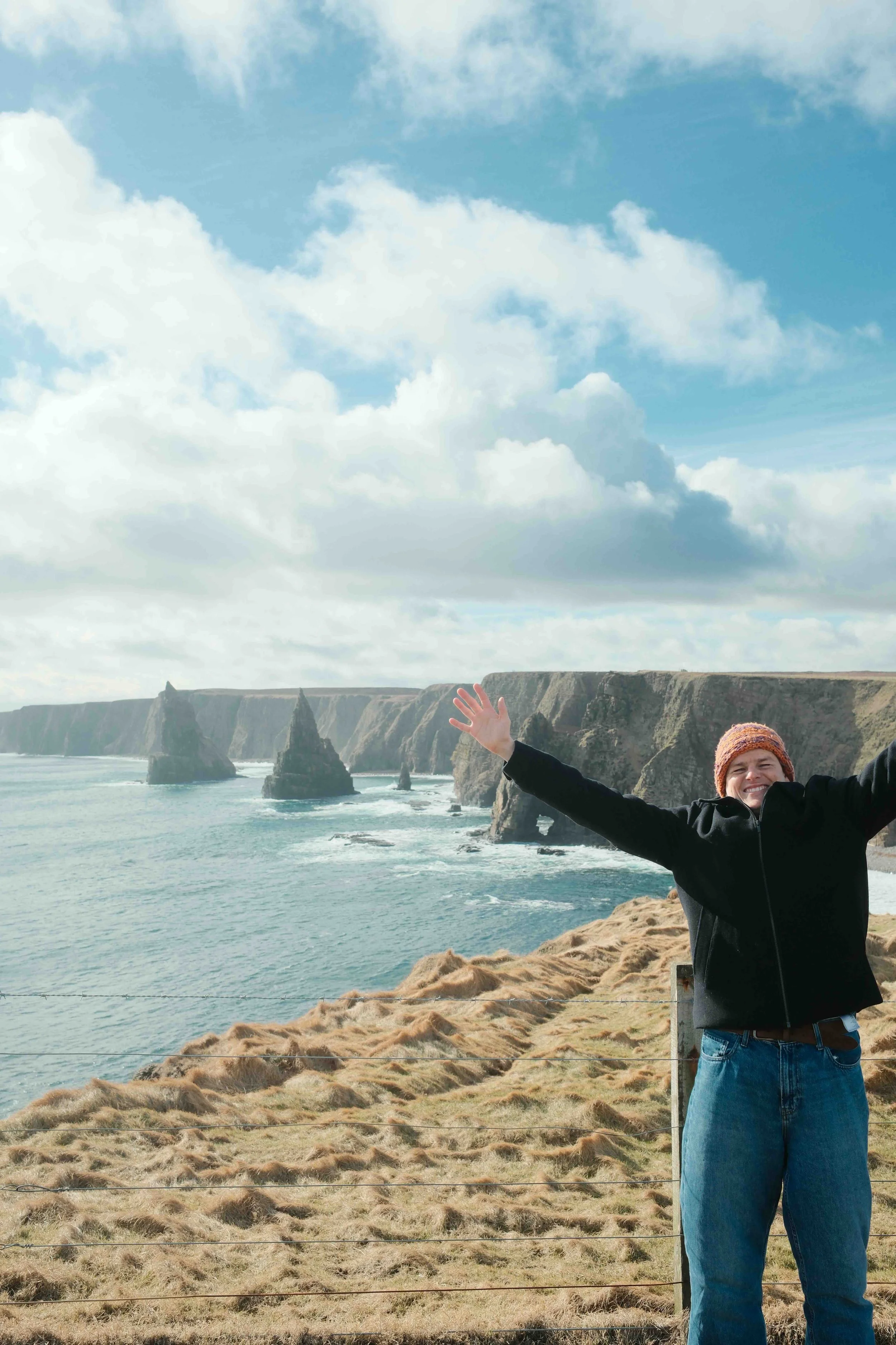Toby at Duncansby Stacks