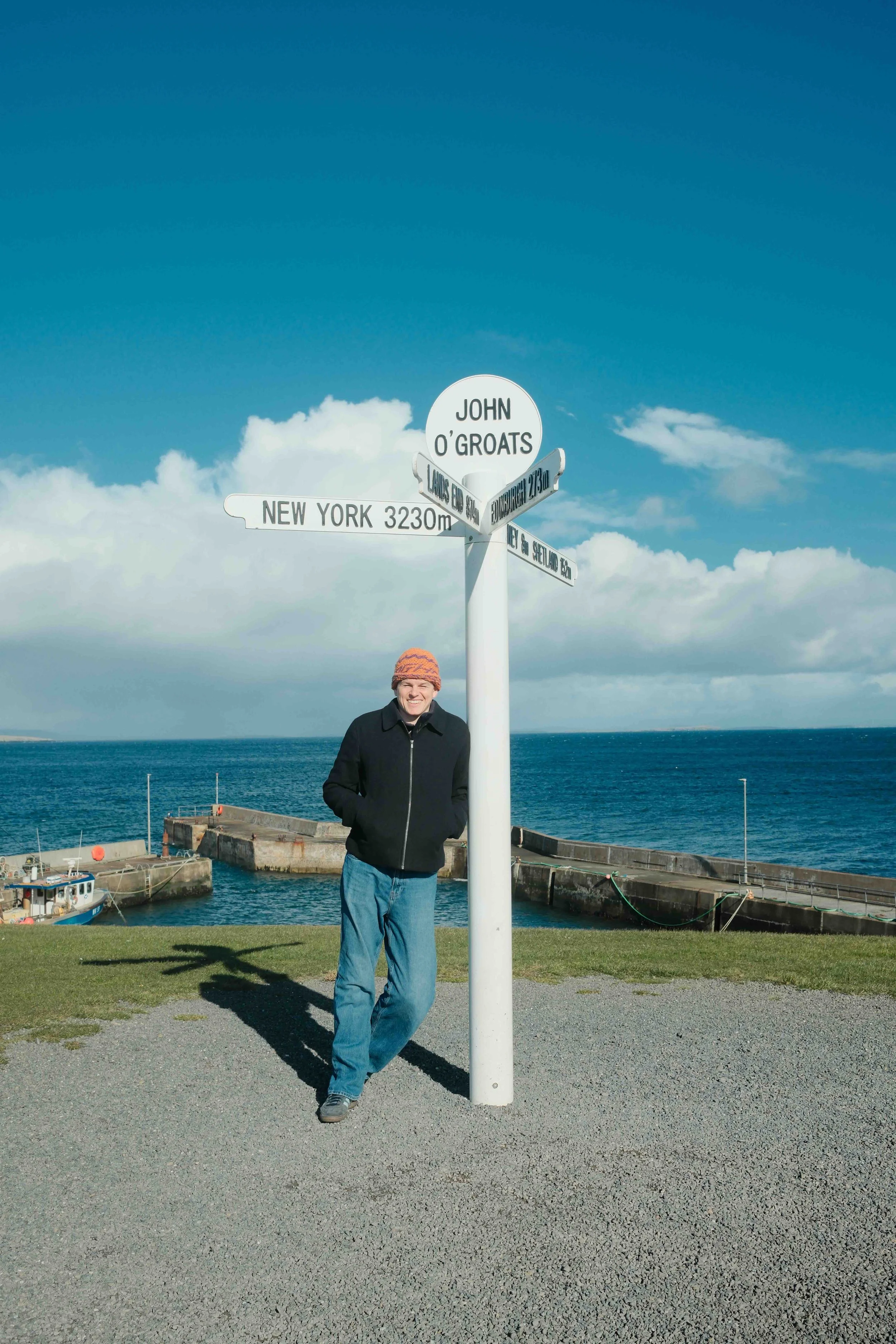 Toby at John o' Groats