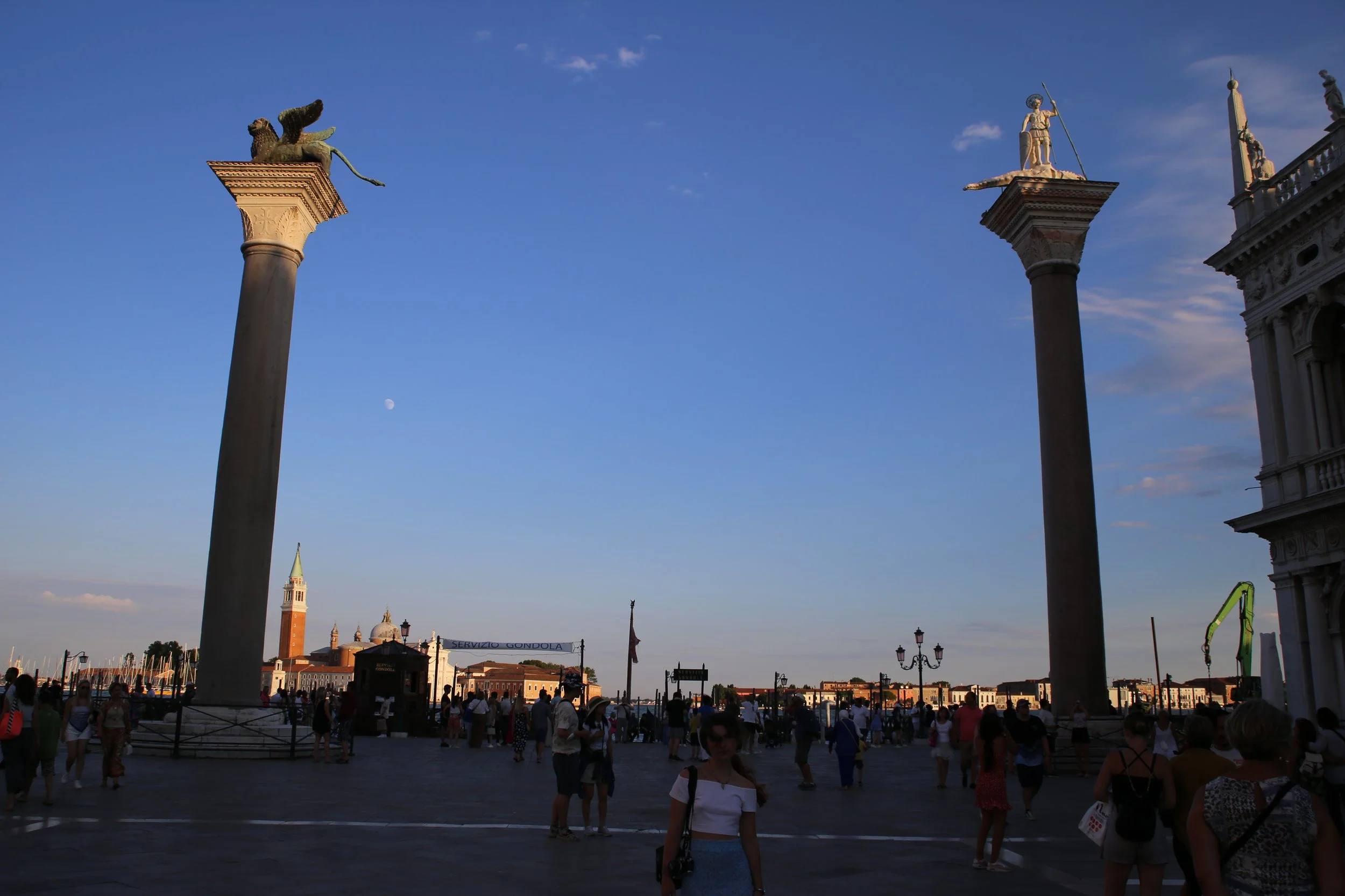 Dominika standing in the piazza in Venice.