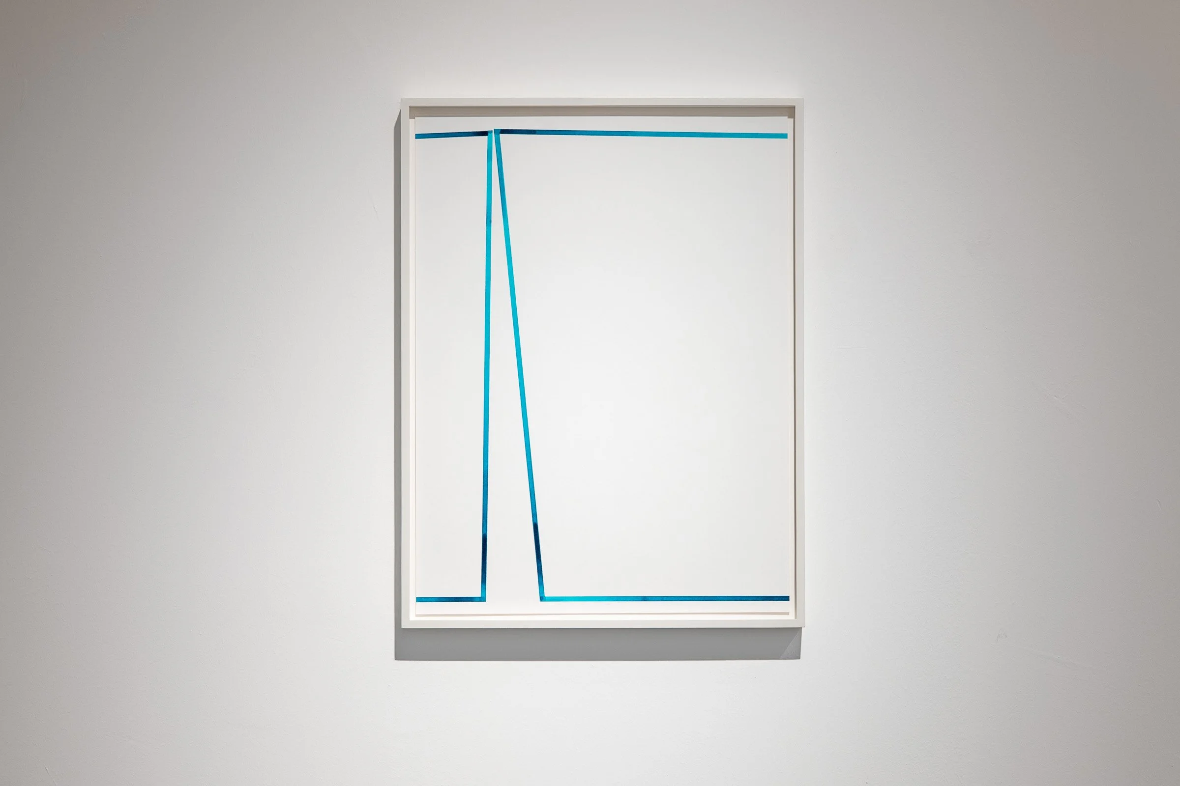Duino (mare) III, 2026, Sistiana Serie, Tinte auf Aquarellkarton 47 x 35 cm (gerahmt 49,5 x 37,6 cm)  © Madeleine Boschan / Foto: Lars Monshausen