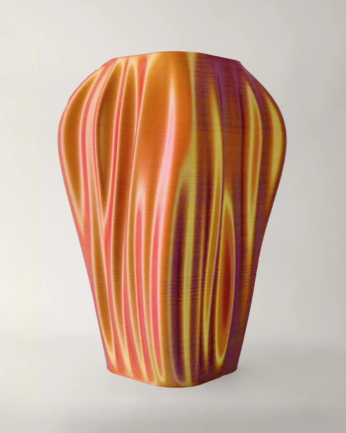 Vase Drape Flame (pink-gold-purple) 35cm 10175