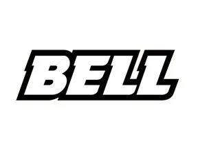 Bell logo in black and white with bold, stylized lettering