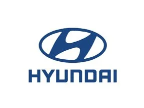 Hyundai logo with the word 'HYUNDAI' beneath it on a white background.