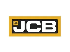 JCB logo with black, white, and yellow colors.
