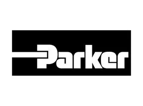 Parker logo with black background and white text