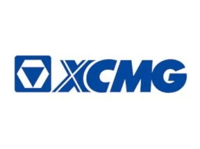 XCMG logo in blue and white