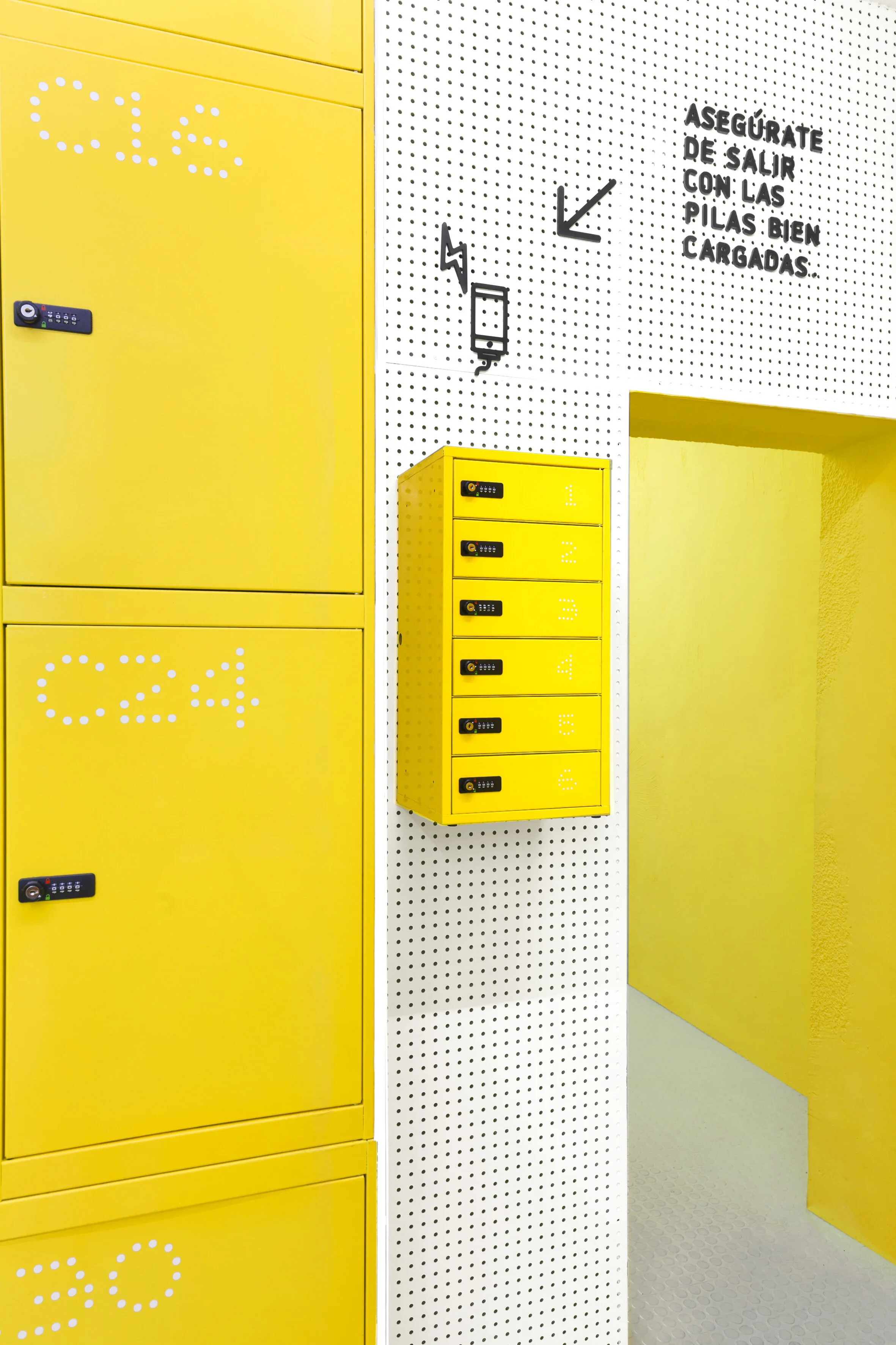 Signage designed for Lock and Be Free urban lockers in Madrid by Wanna