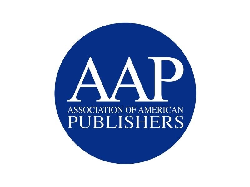 Logo of the Association of American Publishers inside a blue circle with white text.