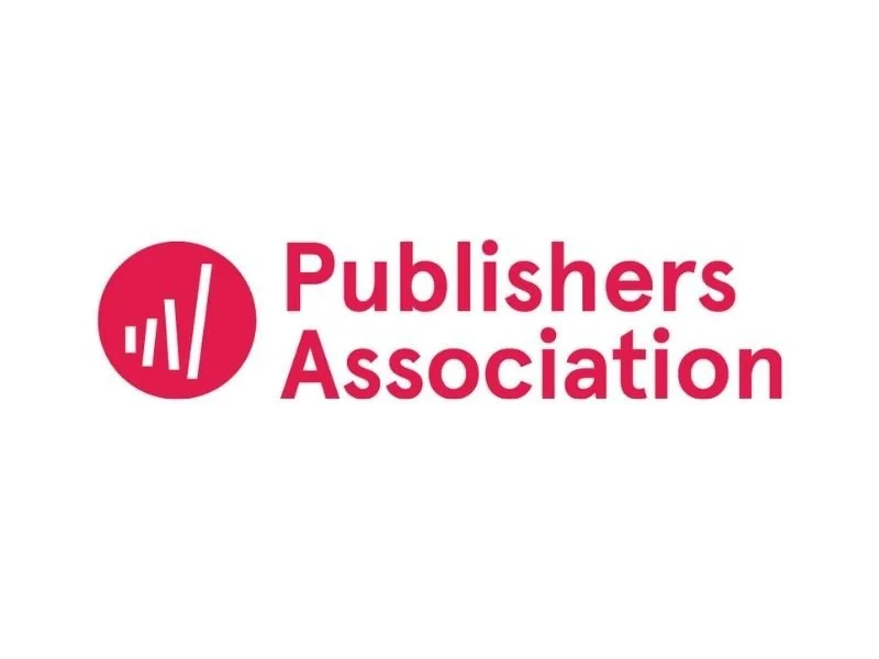 Publishers Association logo with red circle and white bars, and the text 'Publishers Association' in bold red letters.