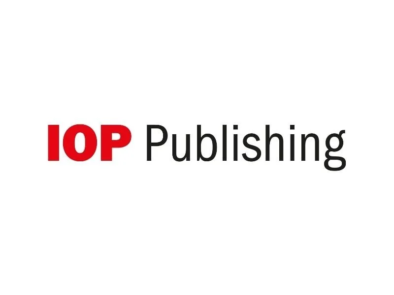 Logo of IOP Publishing with the words 'IOP Publishing' in black, with 'IOP' in red and bold.
