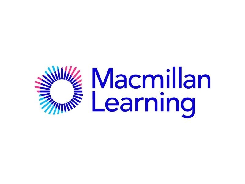 Macmillan Learning logo with a colorful circular design and blue text.