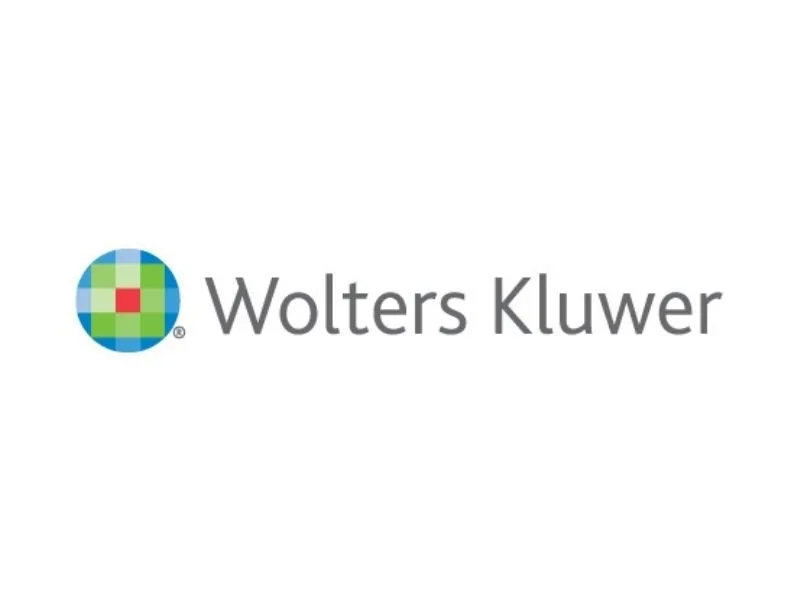 Wolters Kluwer logo with colored geometric globe and company name