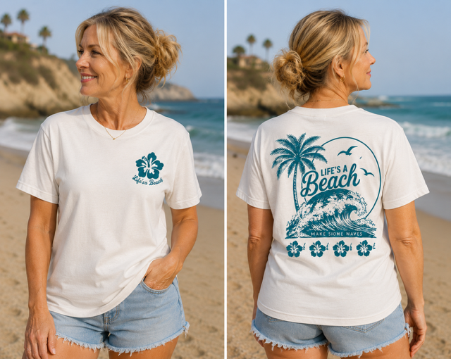 lifes a beach tee