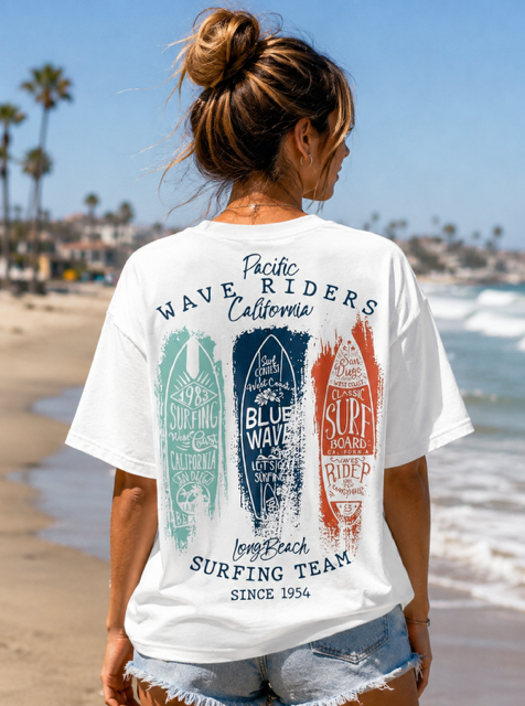 pacific wave riders t shirt