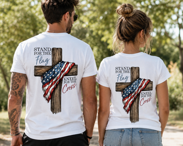Stand for the flag cross t shirt