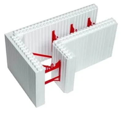 A 3D model of a ICF 90-degree block
