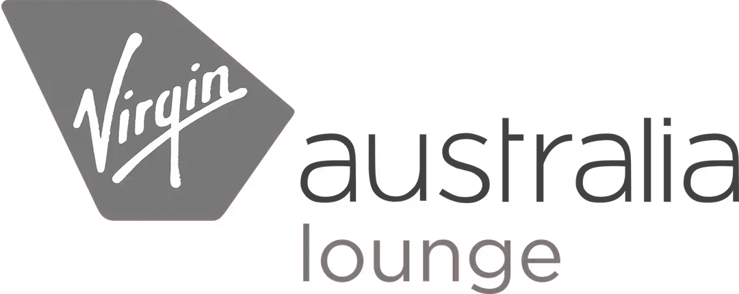 Virgin Australia Lounge logo with text.