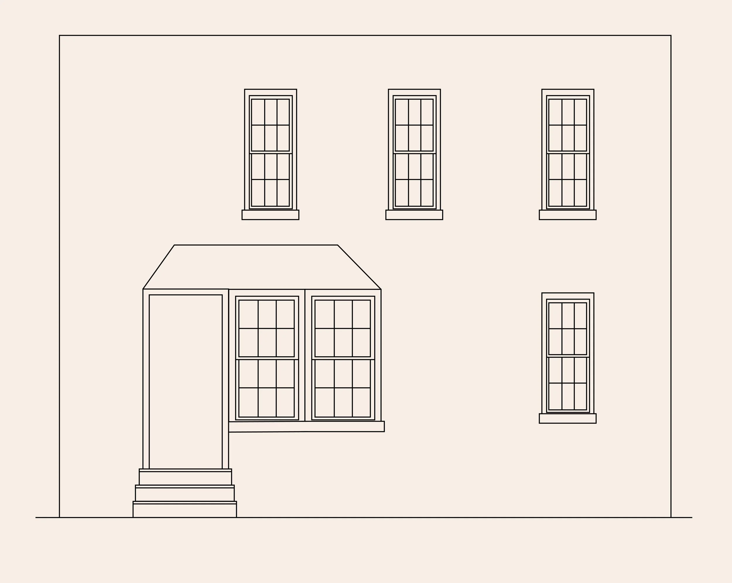 Type K, K': Three-Bay Row House